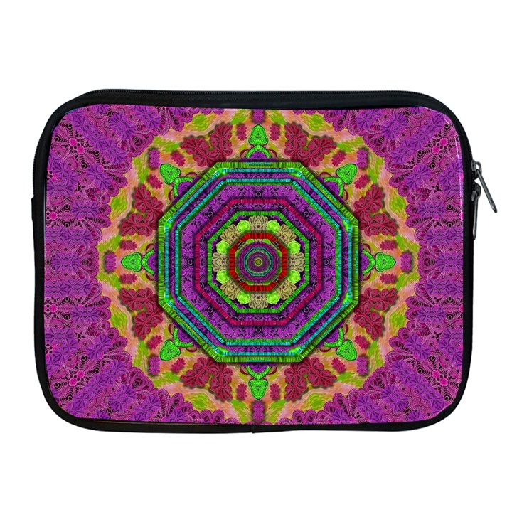 Mandala In Heavy Metal Lace And Forks Apple iPad 2/3/4 Zipper Cases