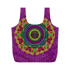 Mandala In Heavy Metal Lace And Forks Full Print Recycle Bags (m)  by pepitasart