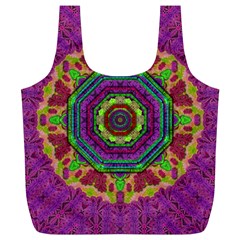 Mandala In Heavy Metal Lace And Forks Full Print Recycle Bags (l)  by pepitasart