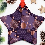 Random polka dots, fun, colorful, pattern,xmas,happy,joy,modern,trendy,beautiful,pink,purple,metallic,glam, Ornament (Star) Front