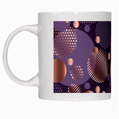 Random Polka Dots, Fun, Colorful, Pattern,xmas,happy,joy,modern,trendy,beautiful,pink,purple,metallic,glam, White Mugs