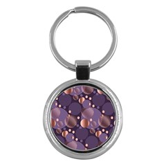 Random Polka Dots, Fun, Colorful, Pattern,xmas,happy,joy,modern,trendy,beautiful,pink,purple,metallic,glam, Key Chains (round)  by NouveauDesign