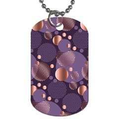 Random Polka Dots, Fun, Colorful, Pattern,xmas,happy,joy,modern,trendy,beautiful,pink,purple,metallic,glam, Dog Tag (one Side) by NouveauDesign