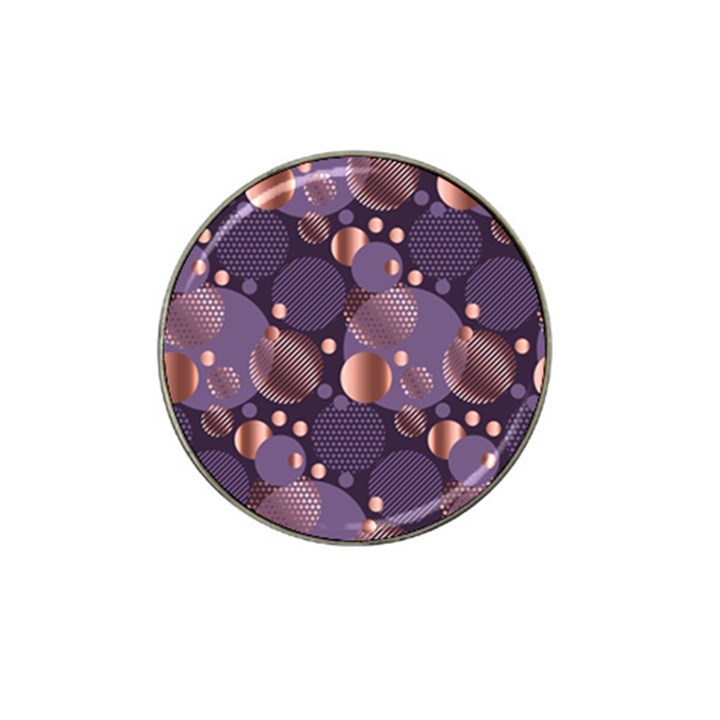 Random polka dots, fun, colorful, pattern,xmas,happy,joy,modern,trendy,beautiful,pink,purple,metallic,glam, Hat Clip Ball Marker (4 pack)