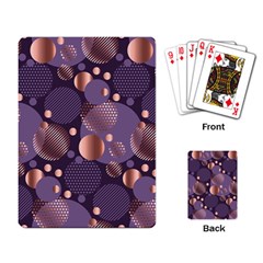 Random Polka Dots, Fun, Colorful, Pattern,xmas,happy,joy,modern,trendy,beautiful,pink,purple,metallic,glam, Playing Card by NouveauDesign