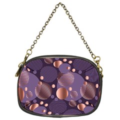 Random Polka Dots, Fun, Colorful, Pattern,xmas,happy,joy,modern,trendy,beautiful,pink,purple,metallic,glam, Chain Purses (one Side)  by NouveauDesign