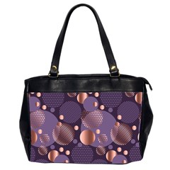 Random Polka Dots, Fun, Colorful, Pattern,xmas,happy,joy,modern,trendy,beautiful,pink,purple,metallic,glam, Office Handbags (2 Sides)  by NouveauDesign