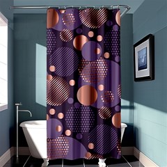 Random Polka Dots, Fun, Colorful, Pattern,xmas,happy,joy,modern,trendy,beautiful,pink,purple,metallic,glam, Shower Curtain 36  X 72  (stall)  by NouveauDesign