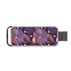 Random Polka Dots, Fun, Colorful, Pattern,xmas,happy,joy,modern,trendy,beautiful,pink,purple,metallic,glam, Portable Usb Flash (one Side) by NouveauDesign