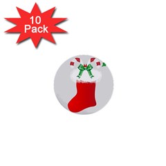 Christmas Stocking 1  Mini Buttons (10 Pack)  by christmastore