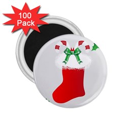 Christmas Stocking 2 25  Magnets (100 Pack) 