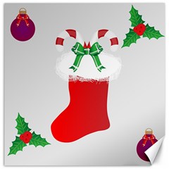 Christmas Stocking Canvas 16  X 16   by christmastore