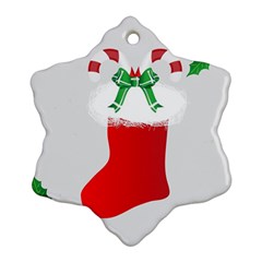 Christmas Stocking Snowflake Ornament (two Sides) by christmastore