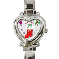 Christmas Stocking Heart Italian Charm Watch by christmastore