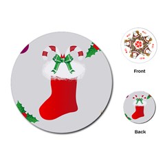 Christmas Stocking Playing Cards (round) 