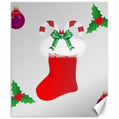 Christmas Stocking Canvas 8  X 10  by christmastore