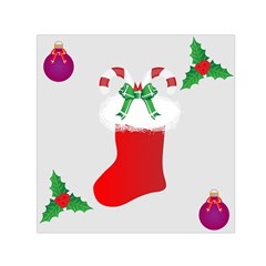 Christmas Stocking Small Satin Scarf (square)