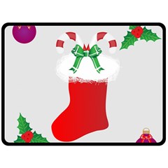 Christmas Stocking Fleece Blanket (large) 