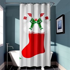 Christmas Stocking Shower Curtain 36  X 72  (stall) 