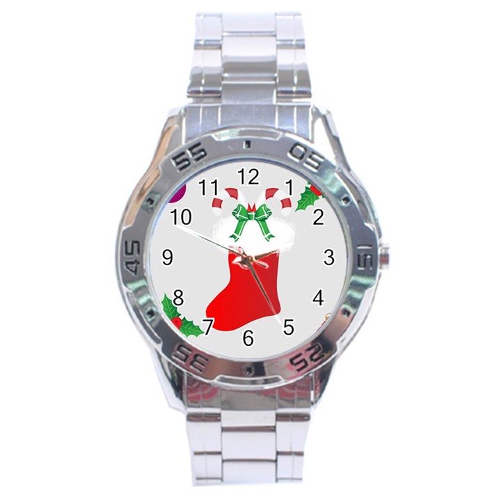 Christmas Stocking Stainless Steel Analogue Watch