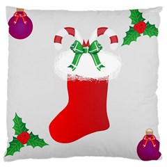 Christmas Stocking Large Cushion Case (one Side) by christmastore