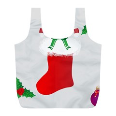 Christmas Stocking Full Print Recycle Bags (l)  by christmastore