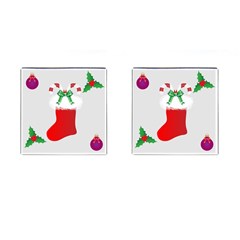 Christmas Stocking Cufflinks (square)