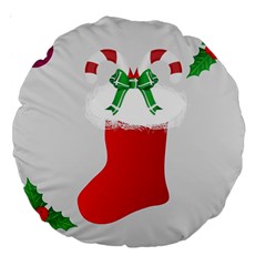 Christmas Stocking Large 18  Premium Round Cushions