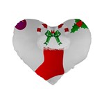 Christmas Stocking Standard 16  Premium Heart Shape Cushions Front