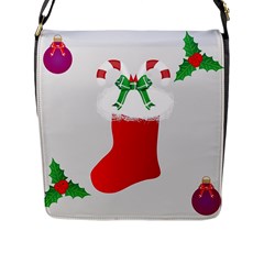 Christmas Stocking Flap Messenger Bag (l)  by christmastore