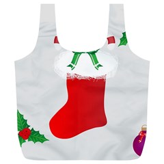 Christmas Stocking Full Print Recycle Bags (l)  by christmastore