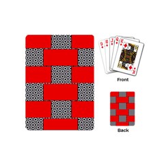 Black And White Red Patterns Playing Cards (mini) 