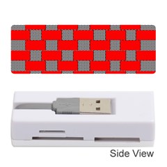 Black And White Red Patterns Memory Card Reader (stick)  by Celenk