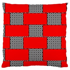 Black And White Red Patterns Standard Flano Cushion Case (one Side) by Celenk