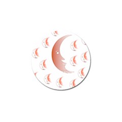 Moon Moonface Pattern Outlines Golf Ball Marker by Celenk