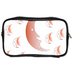 Moon Moonface Pattern Outlines Toiletries Bags 2-side by Celenk