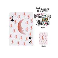 Moon Moonface Pattern Outlines Playing Cards 54 (mini)  by Celenk