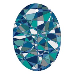 Abstract Background Blue Teal Ornament (oval) by Celenk