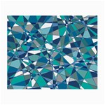 Abstract Background Blue Teal Small Glasses Cloth (2-Side) Back