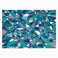 Abstract Background Blue Teal Large Glasses Cloth (2-side) by Celenk