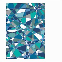 Abstract Background Blue Teal Small Garden Flag (two Sides) by Celenk