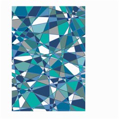 Abstract Background Blue Teal Large Garden Flag (two Sides) by Celenk