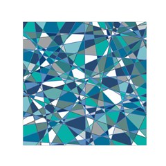 Abstract Background Blue Teal Small Satin Scarf (square) by Celenk