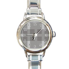 Gray Designs Transparency Square Round Italian Charm Watch by Celenk