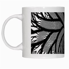 Fractal Symmetry Pattern Network White Mugs