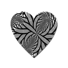 Fractal Symmetry Pattern Network Heart Magnet by Celenk