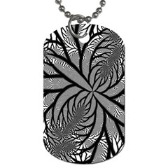 Fractal Symmetry Pattern Network Dog Tag (One Side)