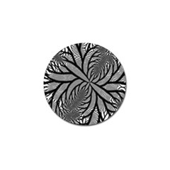 Fractal Symmetry Pattern Network Golf Ball Marker