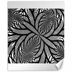 Fractal Symmetry Pattern Network Canvas 11  x 14  