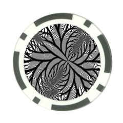 Fractal Symmetry Pattern Network Poker Chip Card Guard